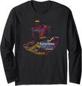 3D Printer Benchy Word Cloud Design Long Sleeve