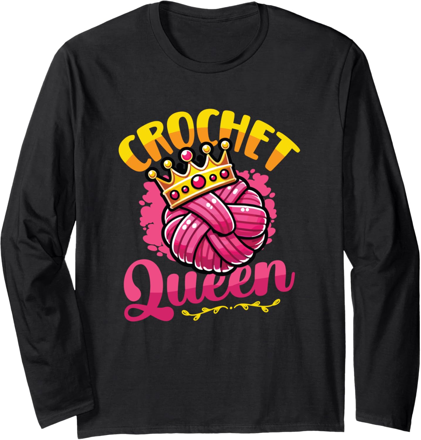 Crochet Queen Yarn Crocheting Long Sleeve