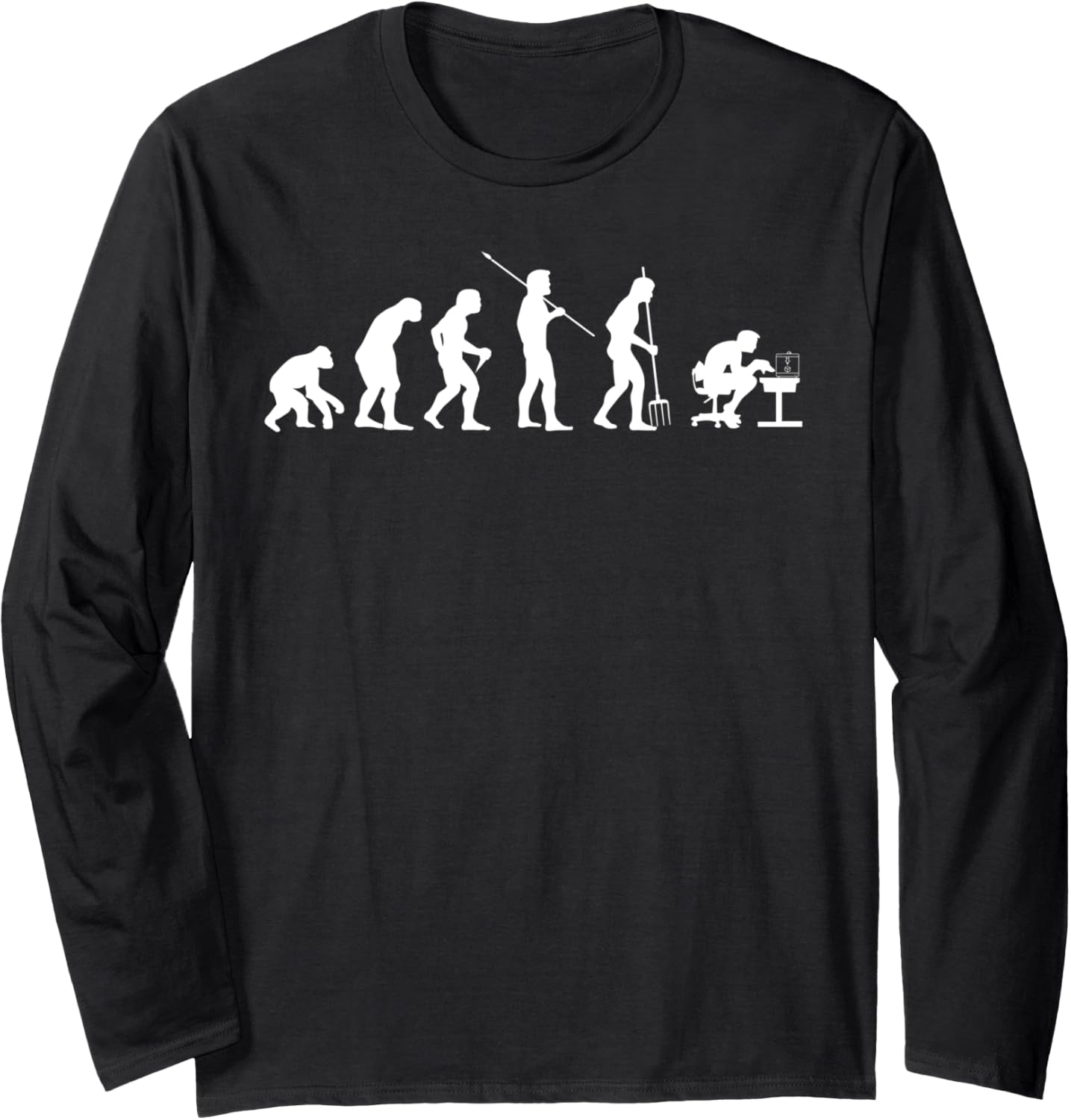 3D Printer Human Evolution 3D Printer Designer 3D Printer Long Sleeve