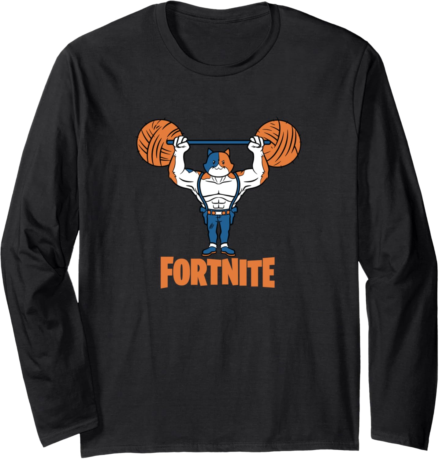 Fortnite Yarn Lifter Orange Text Long Sleeve