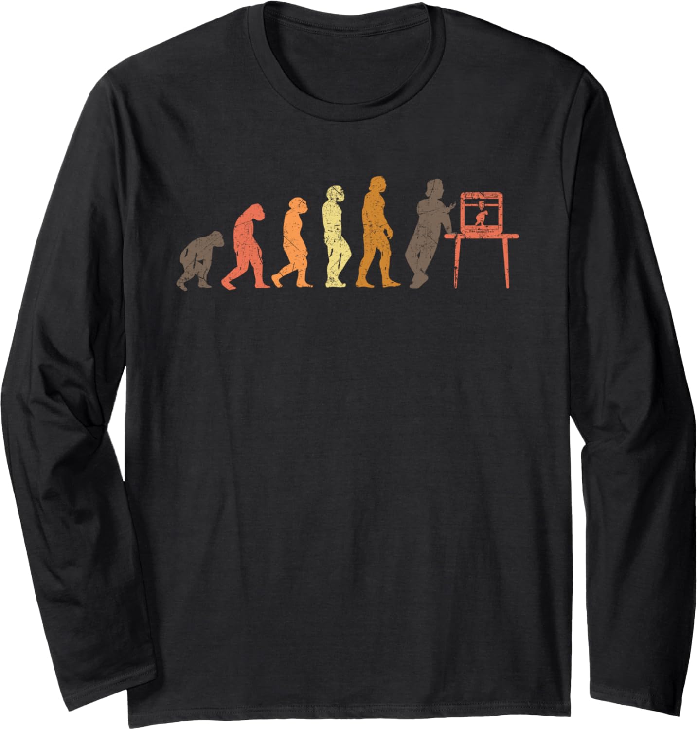 3D Printer Retro Design Evolution 3D Printing Long Sleeve