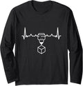 3D Printing Heartbeat 3D Printer Hobby 3D Scan Engineer Long Sleeve