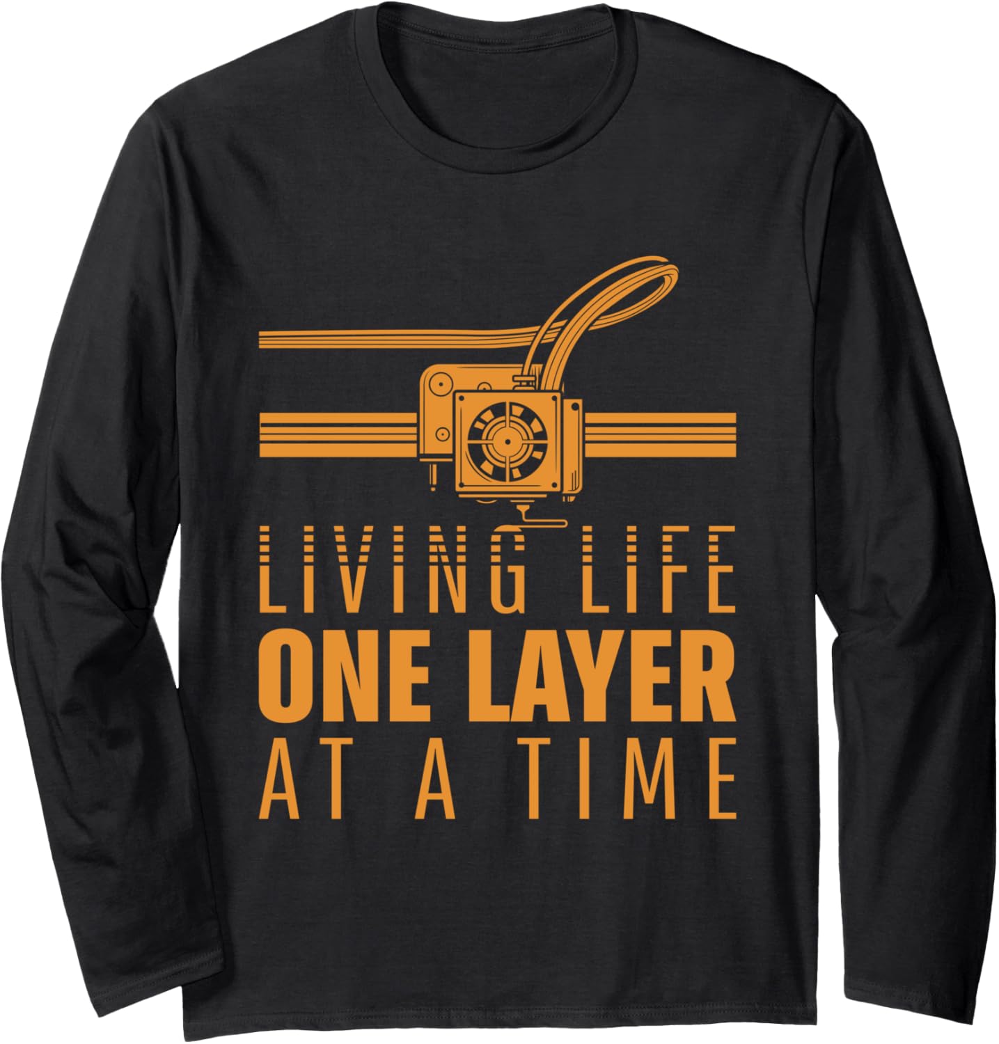 Funny 3D Print Printer Geeks Filament Printing Machine Lover Long Sleeve