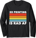 3D Printing Vintage Men Women Retro 3D Printer Long Sleeve