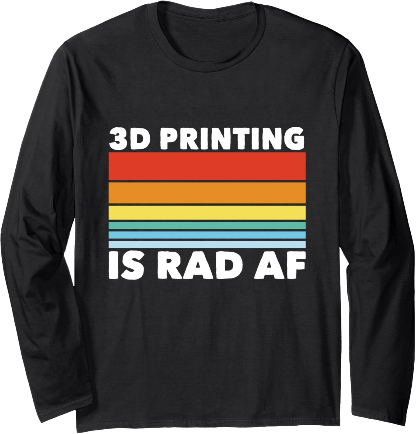 3D Printing Vintage Men Women Retro 3D Printer Long Sleeve