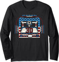 3D Printing Printer Nerd Geek American Flag Print Usa Lover Long Sleeve
