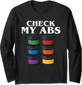 Check My Abs 3D Printing Geek 3D Printer Long Sleeve