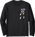 Schnauzer Dog In Pocket Puppy Gifts Long Sleeve