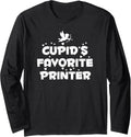 Cupids Favorite Printer Funny Valentines Day Long Sleeve