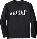 3D Printing Human Evolution Silhouette 3D Printer Lovers Long Sleeve