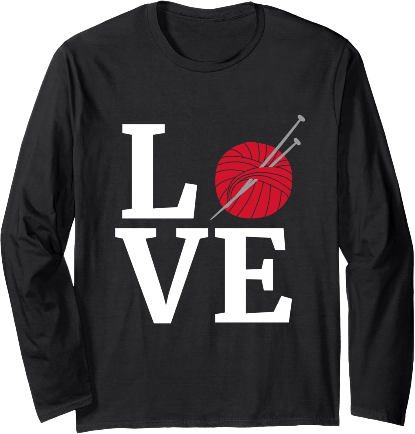 Knitting Lover Gift I Love Knitting Yarn Funny Knitters Long Sleeve
