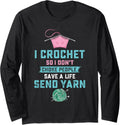 Funny Crochet Yarn Quilting Knitting Long Sleeve