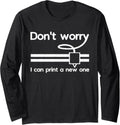 Distressed 3D Printer Tee Idea Geeks Nerds Long Sleeve
