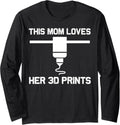 Funny 3D Printing Designs Mom Women 3D Printer Enthusiasts Long Sleeve