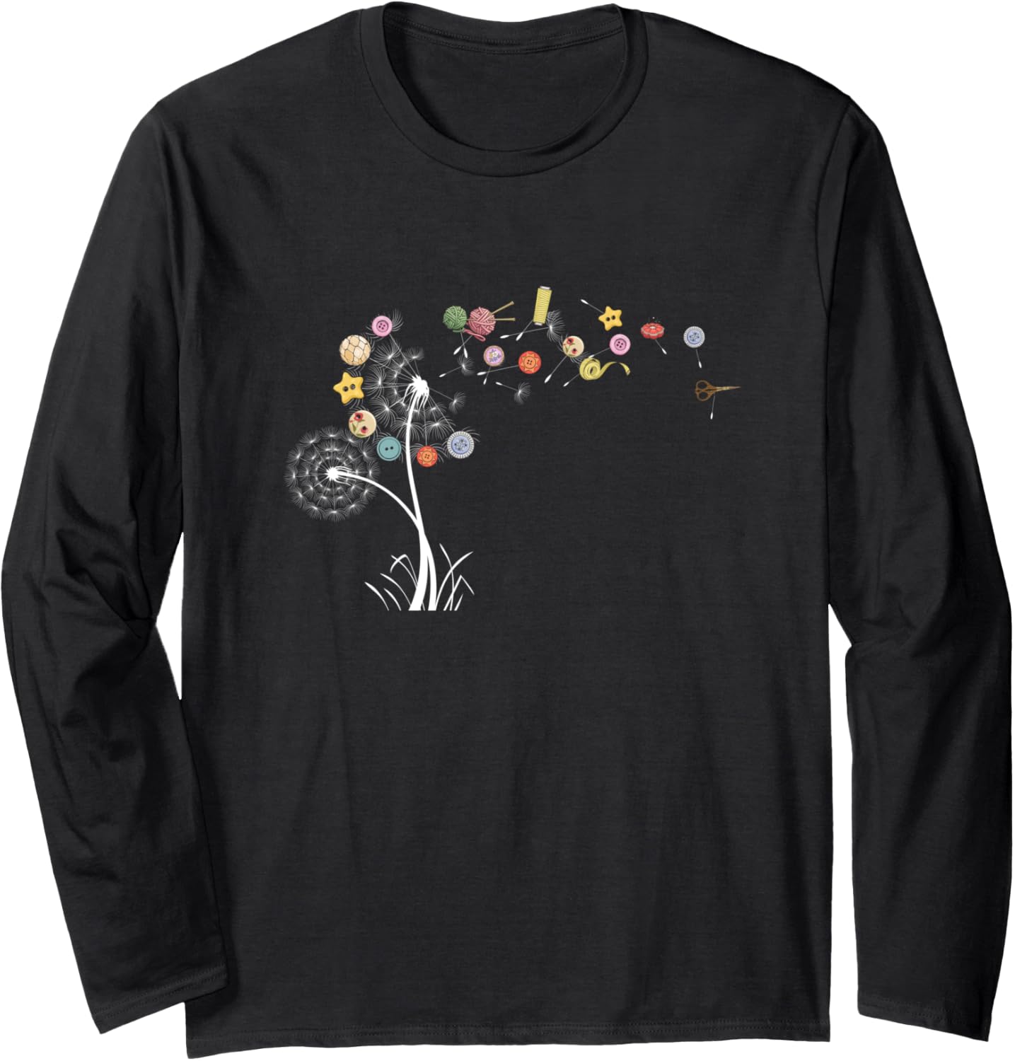 Sewing Dandelion Flowers Quilting Yarn Knitting Crafts Long Sleeve