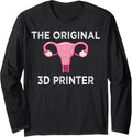 Original 3D Printer Uterus G28 Cnc Humor Geek Women Long Sleeve