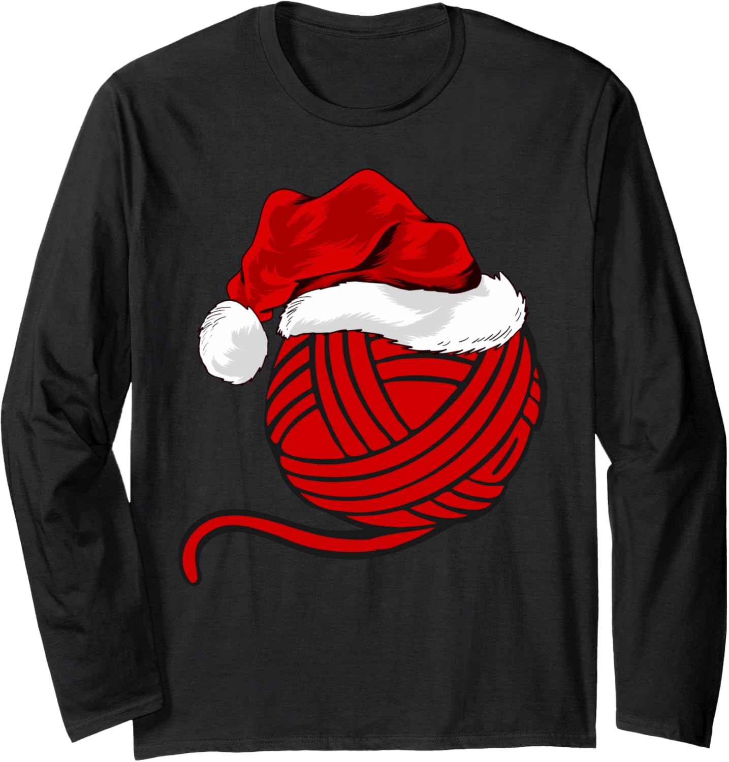 Funny Santa Hat Crochet Knitting Yarn Crocheting Christmas Long Sleeve