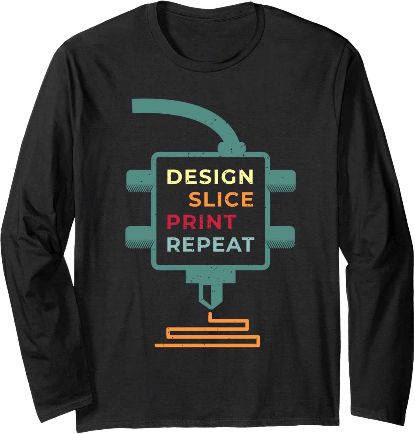 3D Printing Tshirt A 3D Printer Enthusiast Long Sleeve