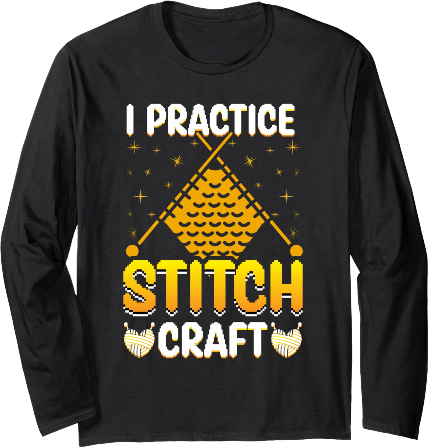 I practice stitch craft, knit yarn periodically Funny Long Sleeve