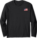 Simple Usa Flag Pocket Style Emblem Long Sleeve