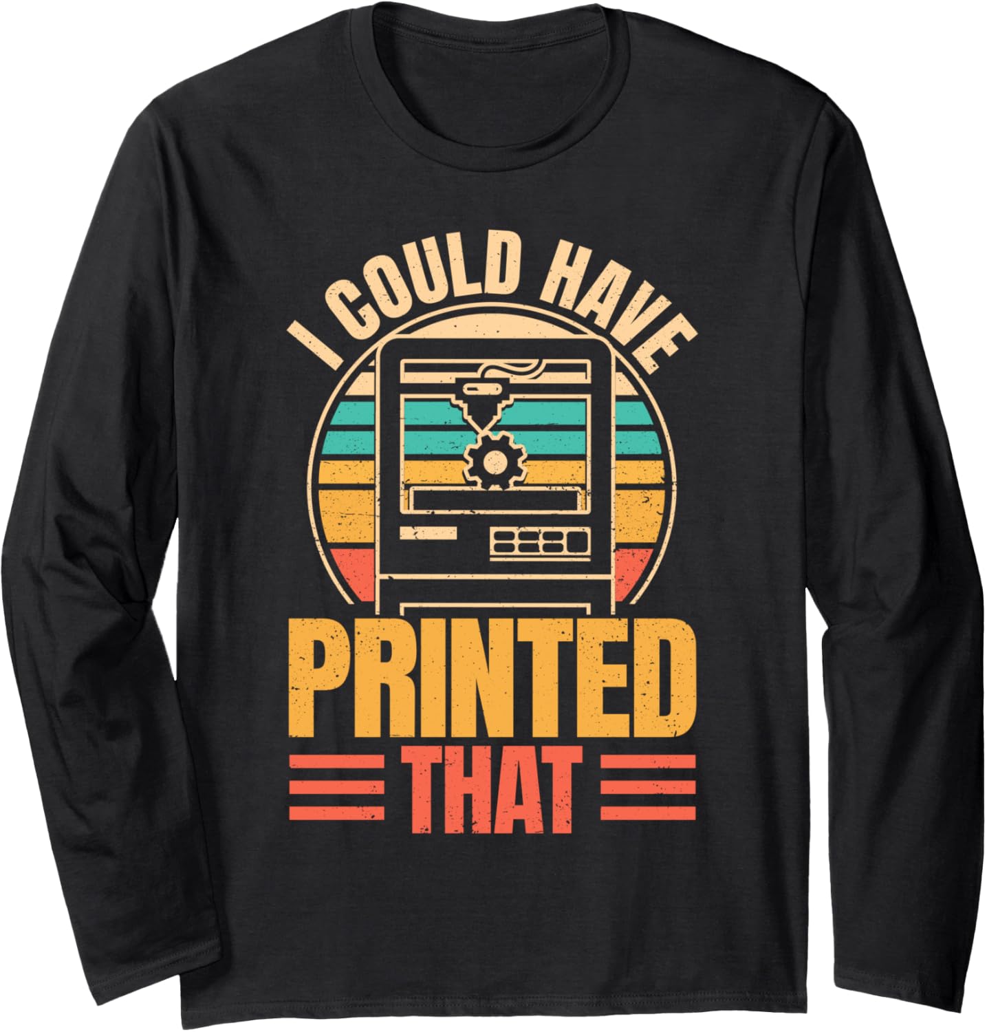 Funny Men 3D Printing Long Sleeve