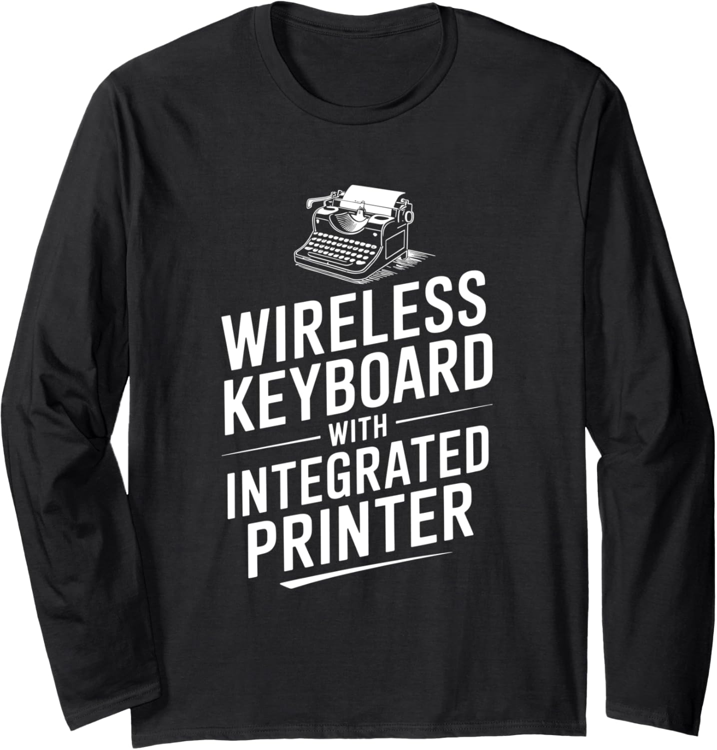 Wireless Keyboard With Integrated Printer Typewriter Novel Long Sleeve