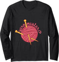 Yarn Master \u2013 Funny Knitting & Crochet Ball of Yarn Design Long Sleeve