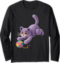 Cat Crochet Yarn Crocheting Crocheter Knitter Long Sleeve