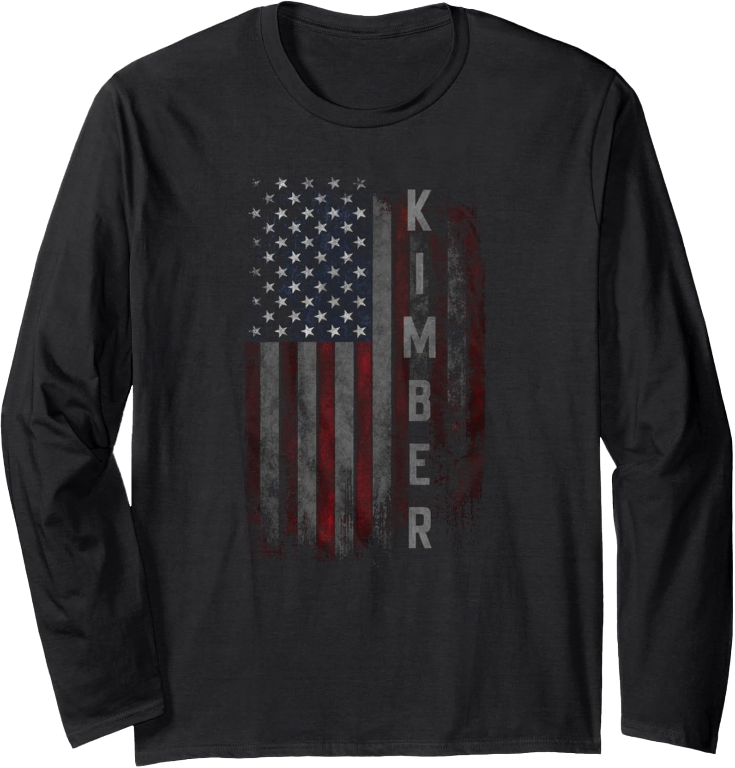 Kimber Family American Flag T Shirt Gift For Men Long Sleeve