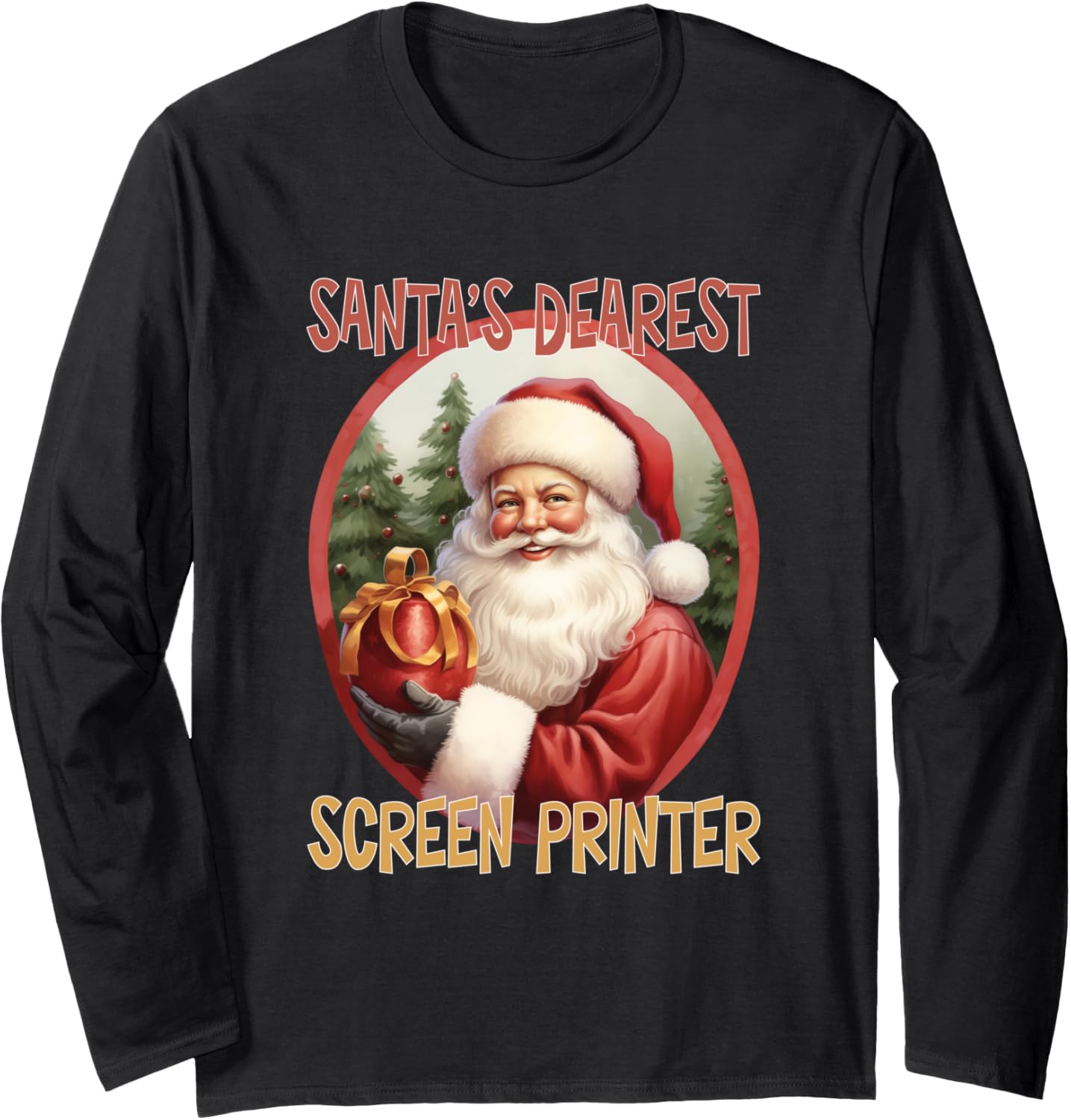 Screen Printer Christmas Holiday Love Xmas Long Sleeve