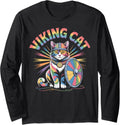 Viking Cat Shield Helmet Yarn Ball Warrior Long Sleeve