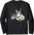 Vintage Kitten and Yarn Long Sleeve