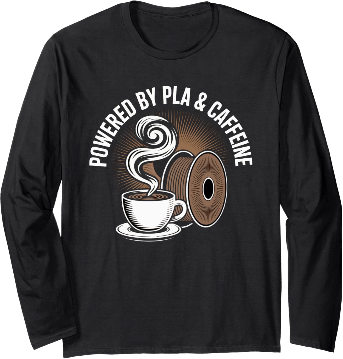 3D Printer Nerd Coffee Maker Filament Print Long Sleeve