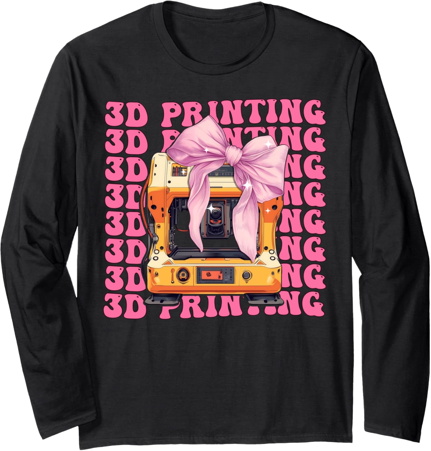 Coquette Bow 3D Printing 3D Printer Girl Mom Mothers Day Long Sleeve