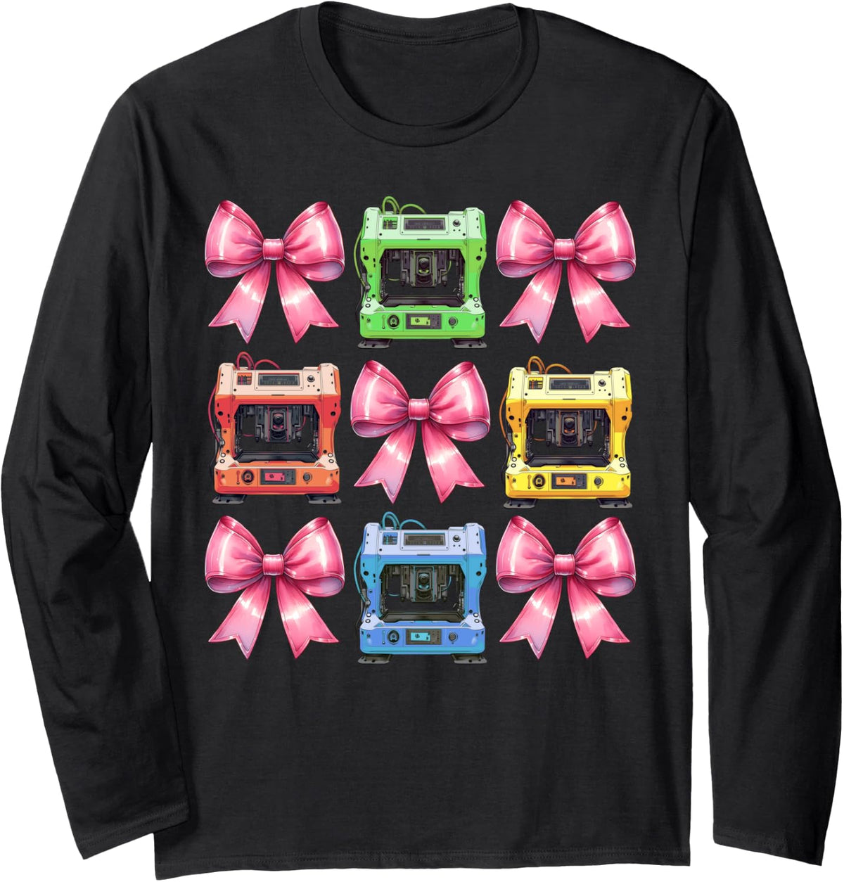 Coquette Bow 3D Printing 3D Printer Mothers Day Ribbon Mom Long Sleeve