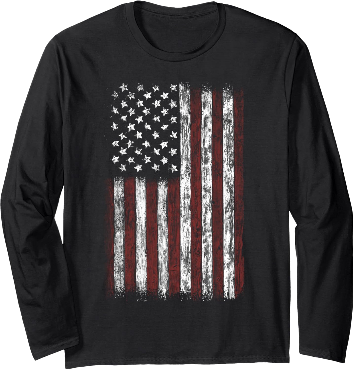Vintage American Flag Long Sleeve Shirt Men Usa Flag T Shirt Long Sleeve