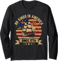 No Kings In America Since 1776 Vintage Patriotic Usa Long Sleeve