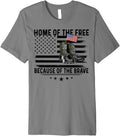Usa Military Boots Tee Home Of The Free Because Of The Brave Premium