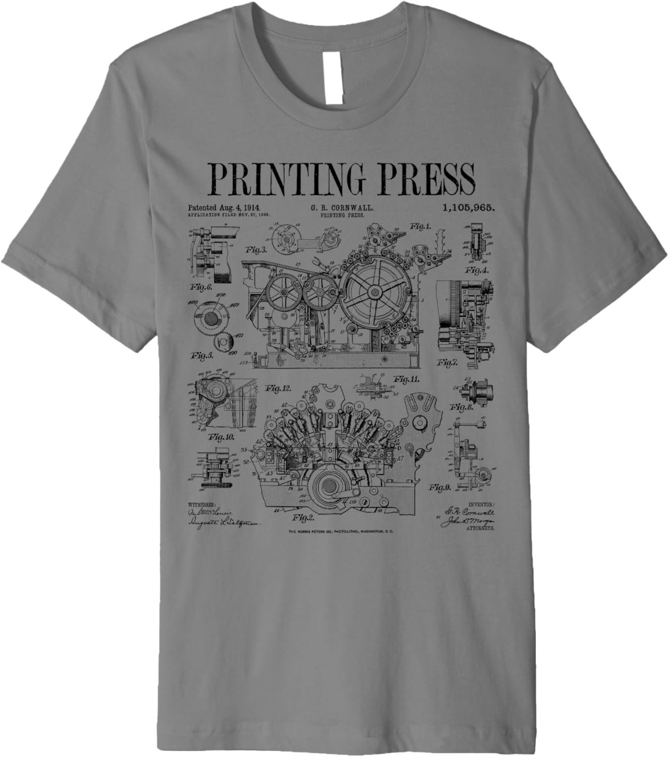 Book Printing Press Newspaper Printer Vintage Patent Print Premium