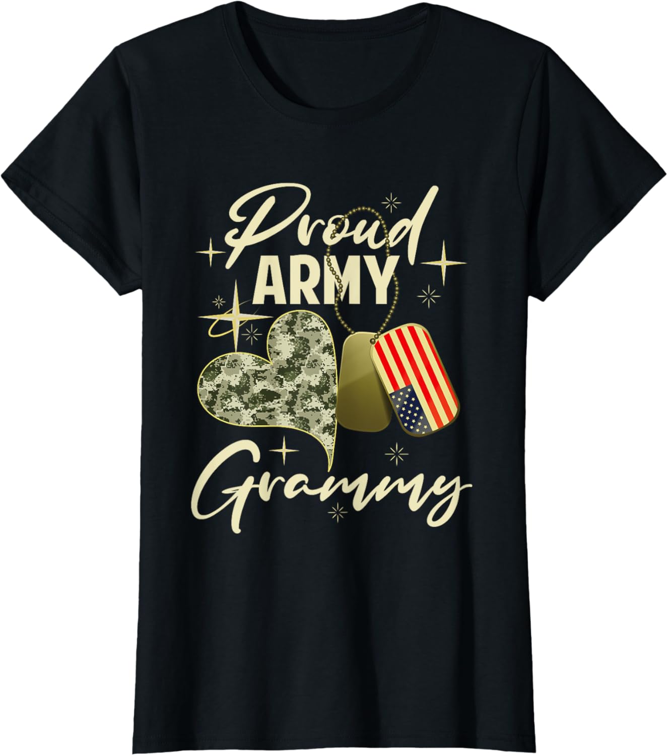 Proud Army Grammy Camouflage Mothers Day Dog Tag Us Flag