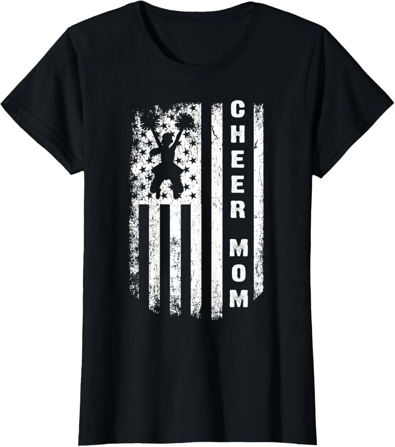 Cheer Mom Usa Flag 4Th Of July Cheerleading Mom Cheerleader