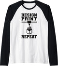 Design Print Repeat 3D Print 3D Printing 3D Printer Raglan Baseball Tee