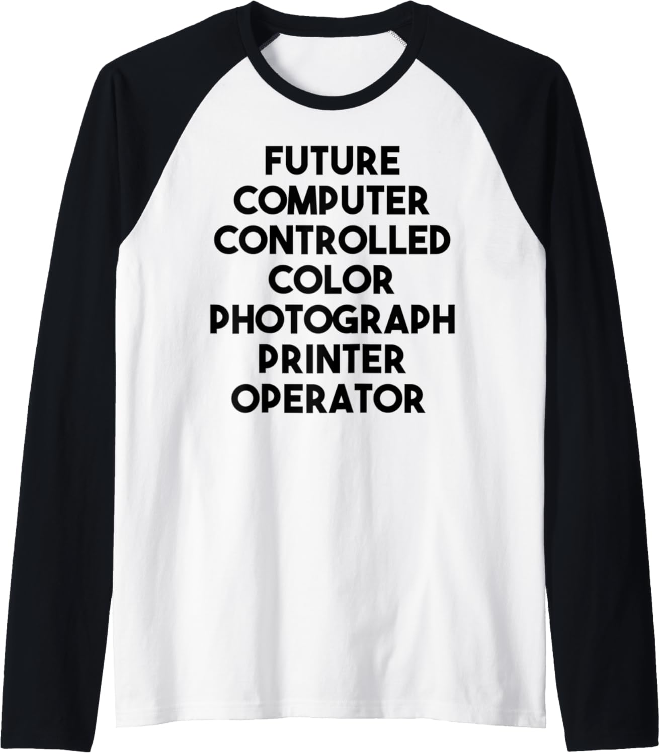 Future Color Photograph Printer Operator Raglan Baseball Tee