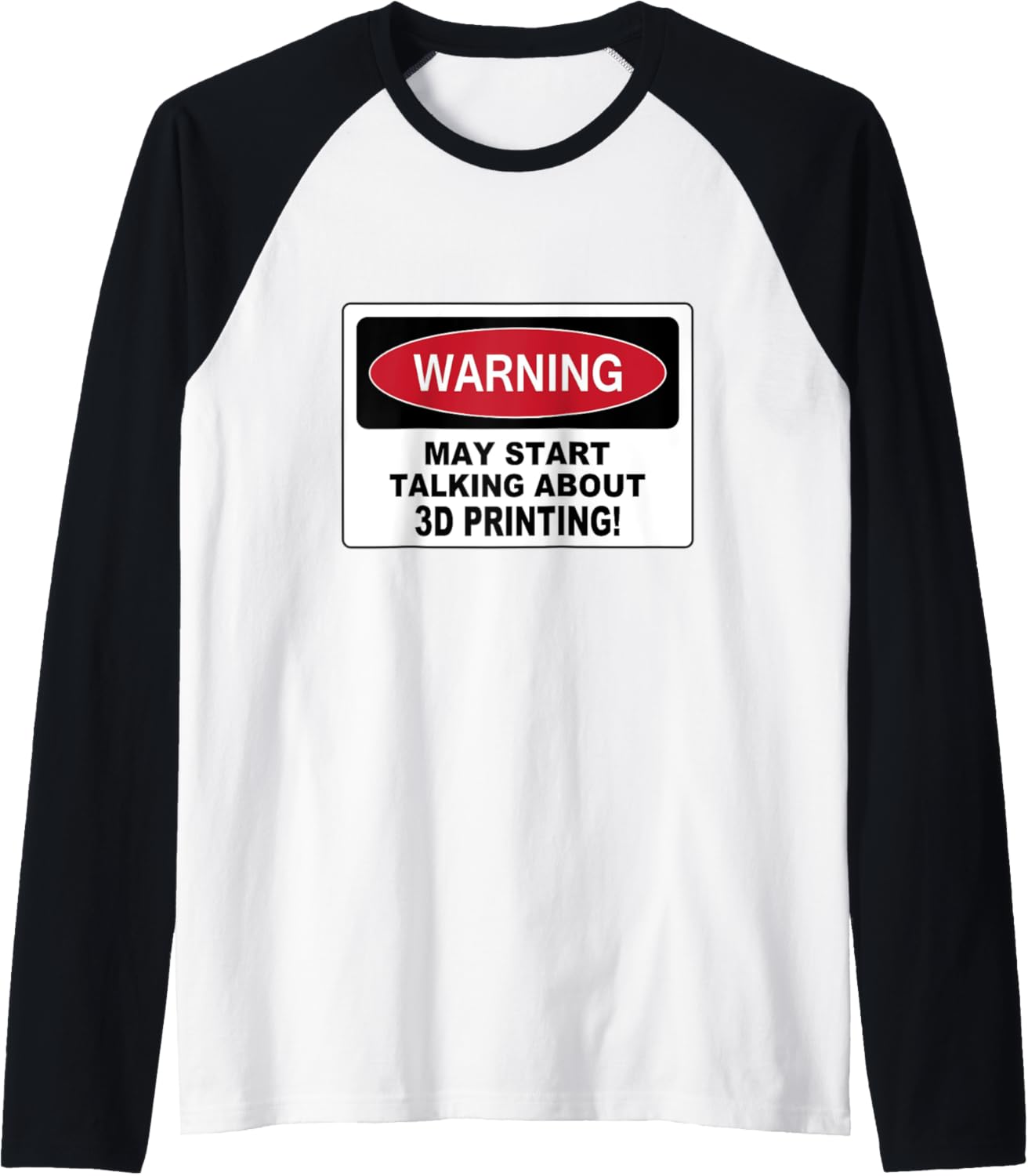3D Printing Printer Graphic Novelty Girl Fun Vintage Style Raglan Baseball Tee