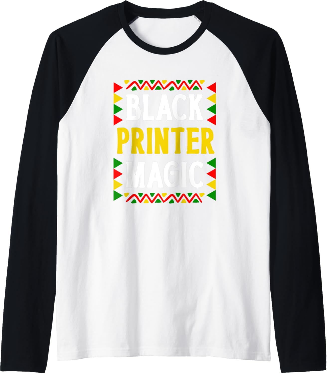 Black History Month Printer Magic Pride Raglan Baseball Tee