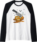 Screen Printer Funny Halloween Party Raglan Baseball Tee