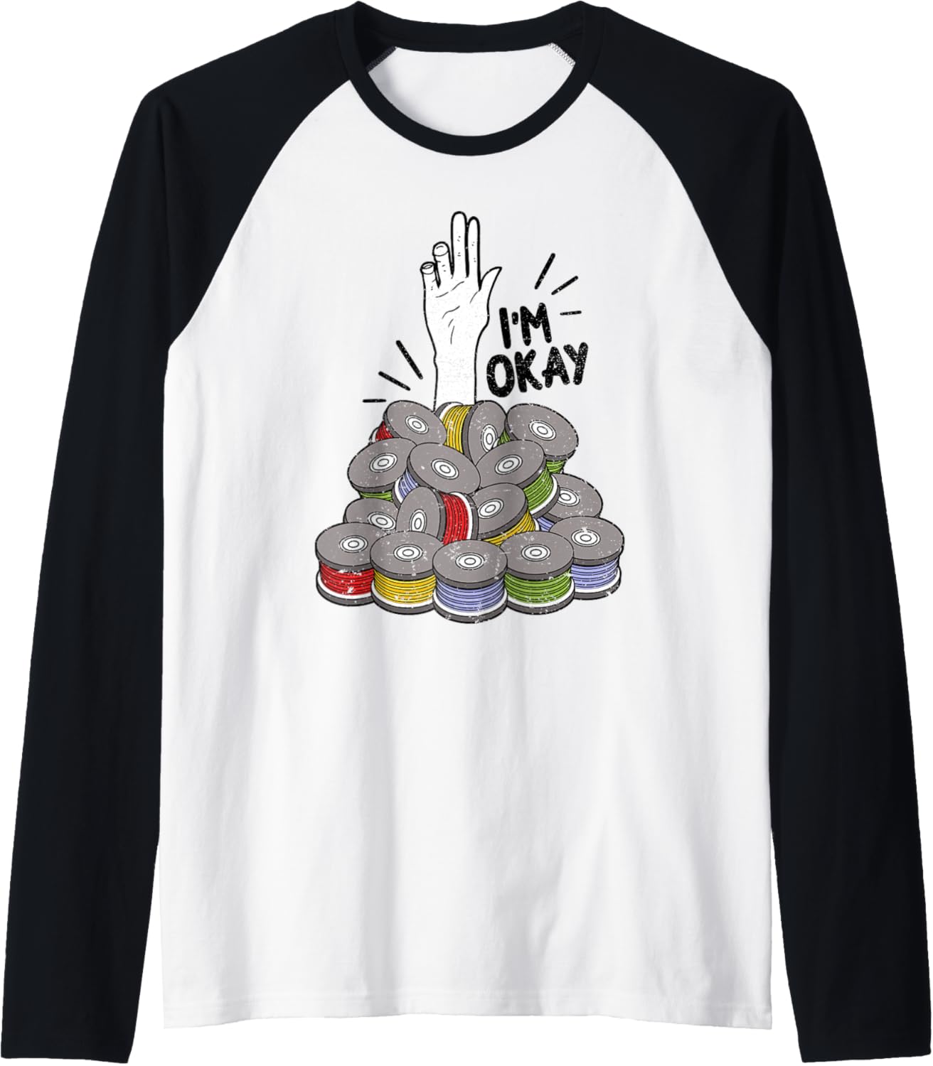 Im Okay 3D Printing Filament Funny 3D Printer Raglan Baseball Tee