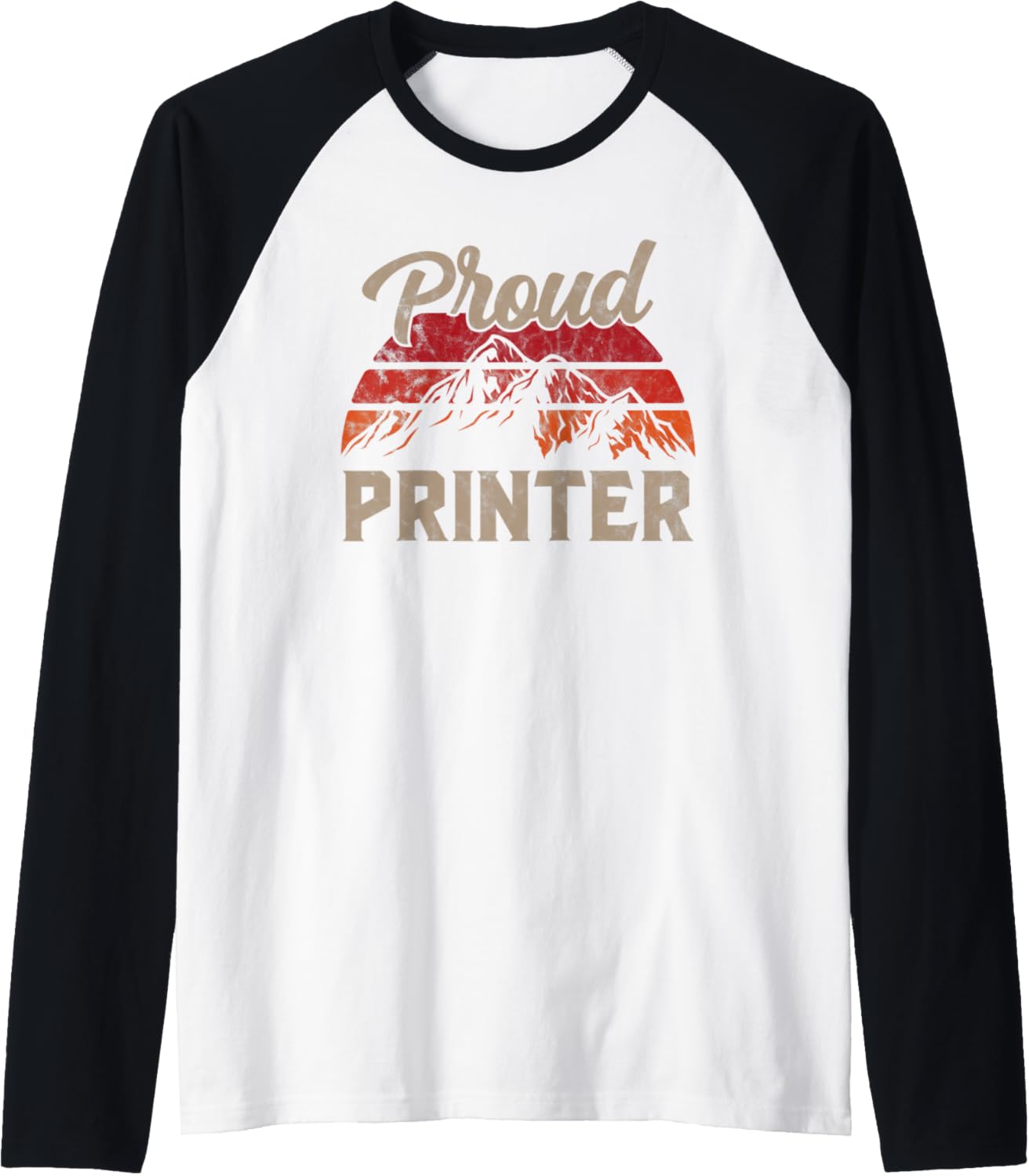 Funny Printer Superhero Vintage Men Dad Raglan Baseball Tee