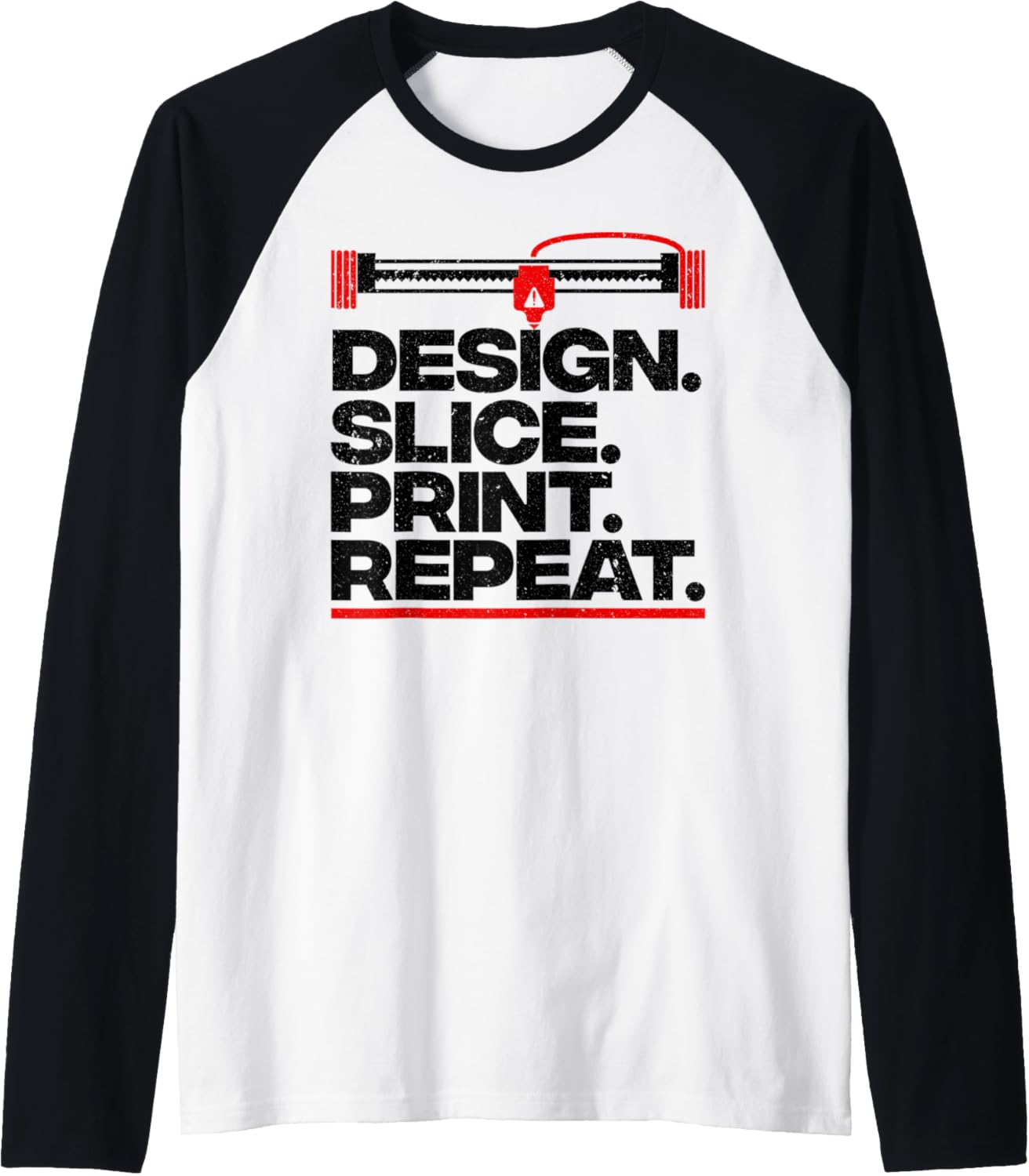 Cool 3D Printing Men Women 3D Printer Machine Print Geek Raglan Baseball