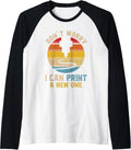 Funny 3D Printing 3D Printer Printing Machine 3D Printer Raglan Baseball Tee